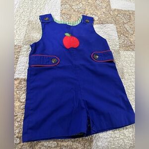 TBBC Jack Keene Jon Jon Apple Appliqué size 3t